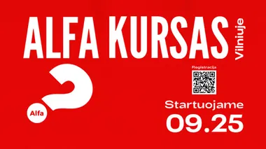 ALFA kursas VILNIUJE nuo rugsėjo 25 d.