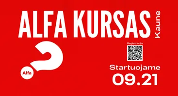 ALFA kursas KAUNE nuo rugsėjo 21 d.