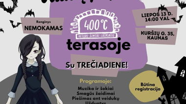 Vaikų popietė terasoje su Trečiadiene