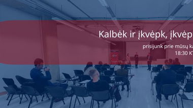 Toastmasters Kaunas klubo viešojo kalbėjimo vakaras