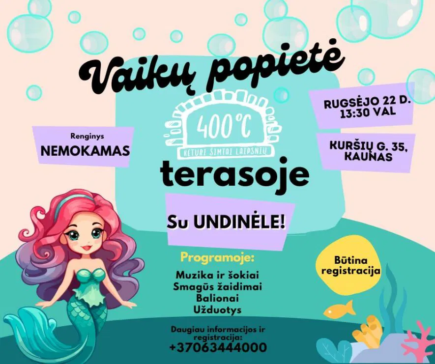 Vaikų popietė terasoje su Undinėle Vaikų popietė terasoje su Undinėle