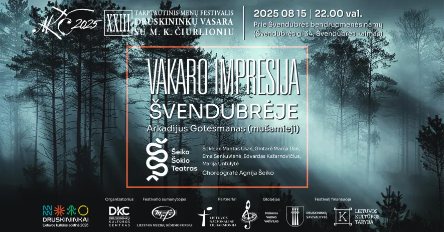 Druskininkų vasara su M. K. Čiurlioniu | „Vakaro impresija Švendubrėje“ Druskininkų vasara su M. K. Čiurlioniu | „Vakaro impresija Švendubrėje“