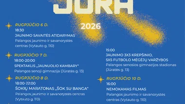Jaunimo savaitė Palangoje „Saulės jūra“ 2026