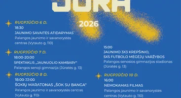 Jaunimo savaitė Palangoje „Saulės jūra“ 2026
