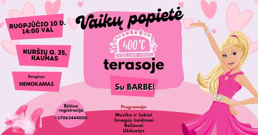 Vaikų popietė terasoje su BARBE Vaikų popietė terasoje su BARBE