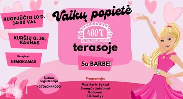 Vaikų popietė terasoje su BARBE