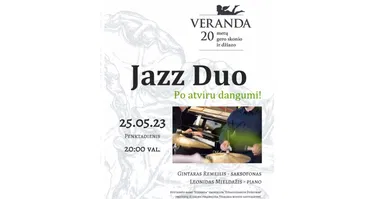 • Džiazas po atviru dangumi • JAZZ DUO • L.Mieldažis (pianinas), G.Remeikis (saksofonas)