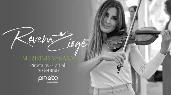 Nemokamas gyvos muzikos vakaras su smuikininke Rovena Žioge