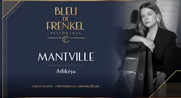 Nemokamas gyvos muzikos vakaras su atlikėja Mantville