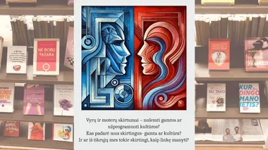 Literatūrinė paroda „Vyrų ir moterų skirtumai“