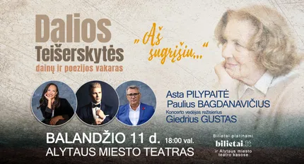 Dalios Teišerskytės dainų ir poezijos vakaras 