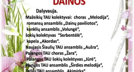 Koncertas „Tegul skamba mūsų dainos“