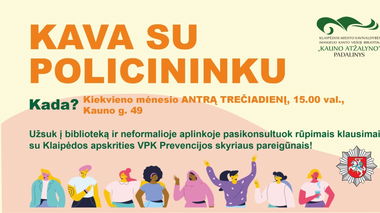 Kava su policininku. Individualios konsultacijos rūpimais klausimais