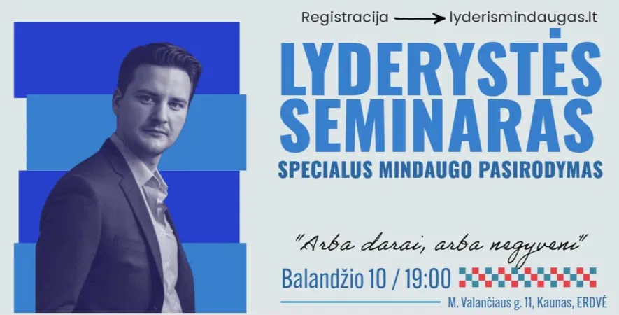 Lyderystės seminaras: NEMOKAMA DOVANA Kaunui Lyderystės seminaras: NEMOKAMA DOVANA Kaunui
