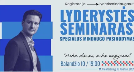 Lyderystės seminaras: NEMOKAMA DOVANA Kaunui