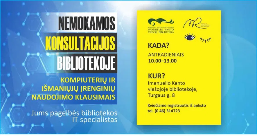 Nemokamos individualios konsultacijos su IT specialistu Nemokamos individualios konsultacijos su IT specialistu