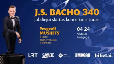 J.S. Bacho 340 jubiliejui skirtas koncertas Alytuje - bajano virtuozas Yevgenii Musijets