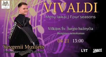 Vivaldi „Metų laikai“ Vilkijoje – bajano virtuozas Yevgenii Musijets
