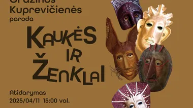 Odos dailininkės Gražinos Kuprevičienės paroda "KAUKĖS ir ŽENKLAI"