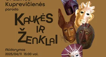 Odos dailininkės Gražinos Kuprevičienės paroda "KAUKĖS ir ŽENKLAI"