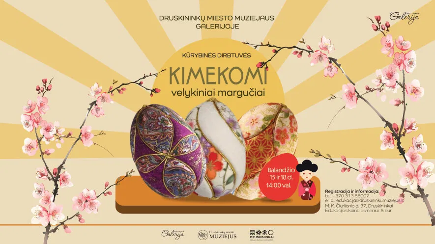 Kūrybinės dirbtuvės: „KIMEKOMI velykiniai margučiai“ Kūrybinės dirbtuvės: „KIMEKOMI velykiniai margučiai“