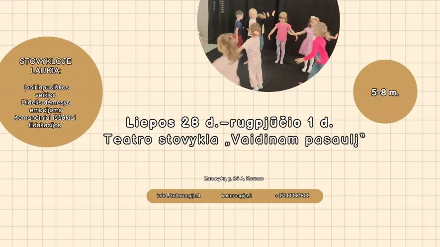 Dienos stovykla ,,Vaidinam pasaulį Dienos stovykla ,,Vaidinam pasaulį