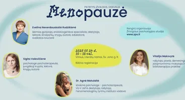 MenoPauzė - Patirtys, įžvalgos, diskusija