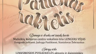 Romantinių dainų ir komiškų situacijų koncertas „Pamestas raktelis“