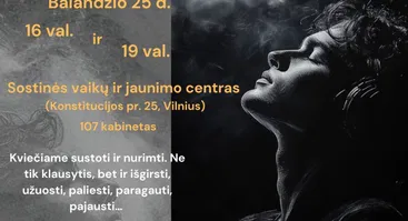 Projekto „Kūrybinių-edukacinių renginių ciklo „Kūrybiniai susitikimai“ performansas MUZIKA TAMSOJE