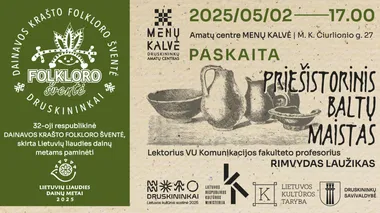 R. Laužiko paskaita „Priešistorinis baltų maistas“