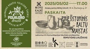 R. Laužiko paskaita „Priešistorinis baltų maistas“