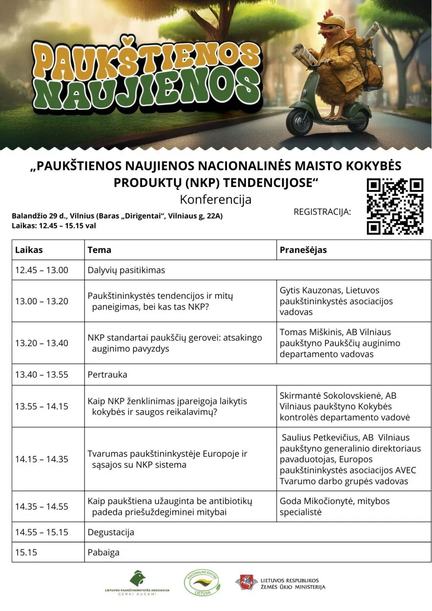 Konferencija „Paukštienos naujienos nacionalinės maisto kokybės (NKP) tendencijose“ Konferencija „Paukštienos naujienos nacionalinės maisto kokybės (NKP) tendencijose“