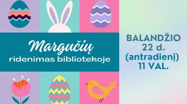 Margučių ridenimas bibliotekoje