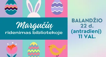 Margučių ridenimas bibliotekoje