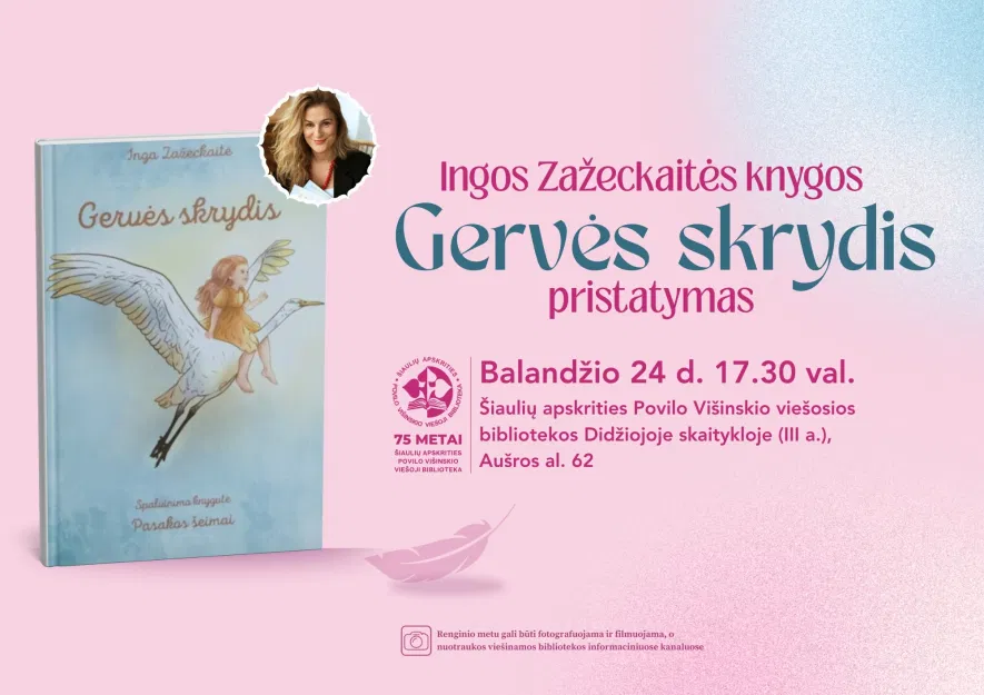 „Gervės skrydis“ – prasmingų pasakų ir vidinių atradimų vakaras su Inga Zažeckaite „Gervės skrydis“ – prasmingų pasakų ir vidinių atradimų vakaras su Inga Zažeckaite