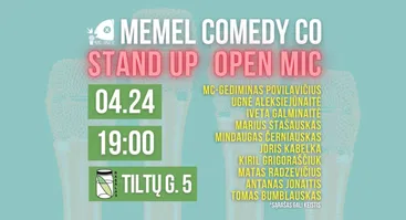 STAND UP Open Mic - Memel Comedy Co - (04.24) Rasãlas - Klaipėda