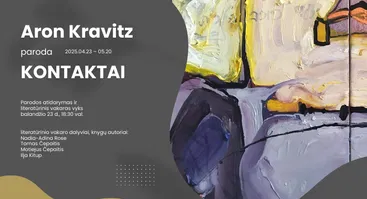 vyks Izraelio menininko Arono Kravitzo parodos atidarymas ir literatūrinisį vakaras kurio metu bus pristatytos keturios Berlyno leidyklos „Propeller“ išleistos naujos knygos