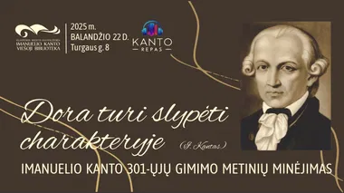IMANUELIO KANTO 301-ŲJŲ GIMIMO METINIŲ MINĖJIMAS 