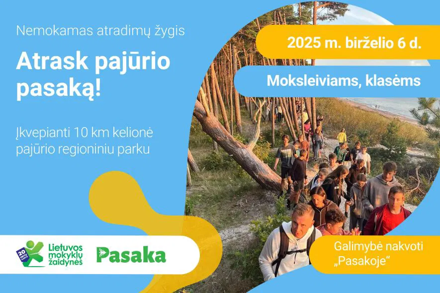 Nemokamas pažintinis žygis „Atrask pajūrio pasaką“ Nemokamas pažintinis žygis „Atrask pajūrio pasaką“
