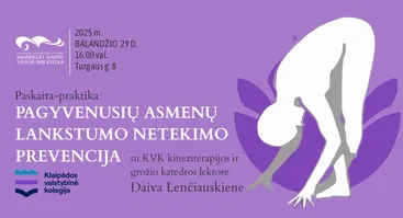 Paskaita-praktika „Pagyvenusių asmenų lankstumo netekimo prevencija“
