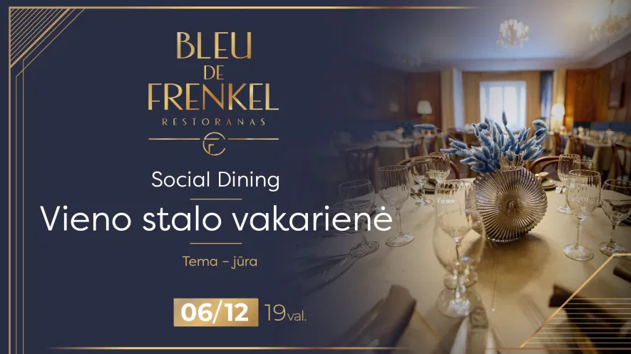 Social Dining | Vieno stalo vakarienė. Tema - jūra | Šiauliai Social Dining | Vieno stalo vakarienė. Tema - jūra | Šiauliai