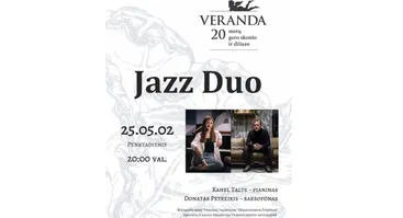• Džiazo ritmais • JAZZ DUO • Rahel Talts – pianinas, Donatas Petrekis – saksofonas