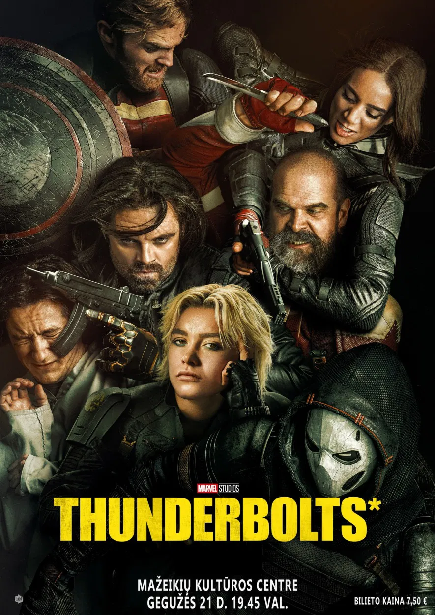 Kino filmas „Thunderbolts“ / gegužės 21 d. Kino filmas „Thunderbolts“ / gegužės 21 d.