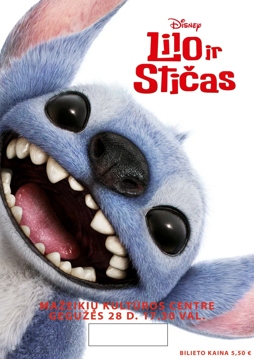 Kino filmas „Lilo ir Stičas“ / gegužės 28 d. Kino filmas „Lilo ir Stičas“ / gegužės 28 d.