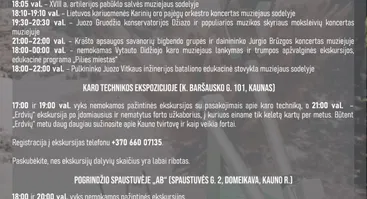Muziejų naktis „Prakaitu grįstas kelias: Lietuvos karo inžinerijos istorija“