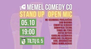 STAND UP Open Mic - Memel Comedy Co - (05.10) Rasãlas - Klaipėda
