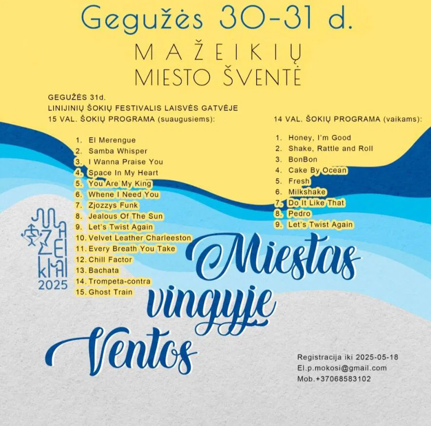 LINIJINIŲ ŠOKIŲ FESTIVALIS, MAŽEIKIUOSE, 2025 LINIJINIŲ ŠOKIŲ FESTIVALIS, MAŽEIKIUOSE, 2025