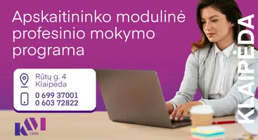 Apskaitininko modulinė profesinio mokymo programa / KONTAKTINIAI MOKYMAI