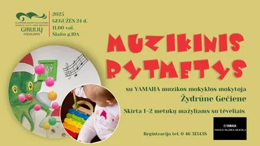Muzikinis rytmetys 1–2 m. mažyliams