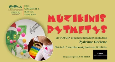 Muzikinis rytmetys 1–2 m. mažyliams
